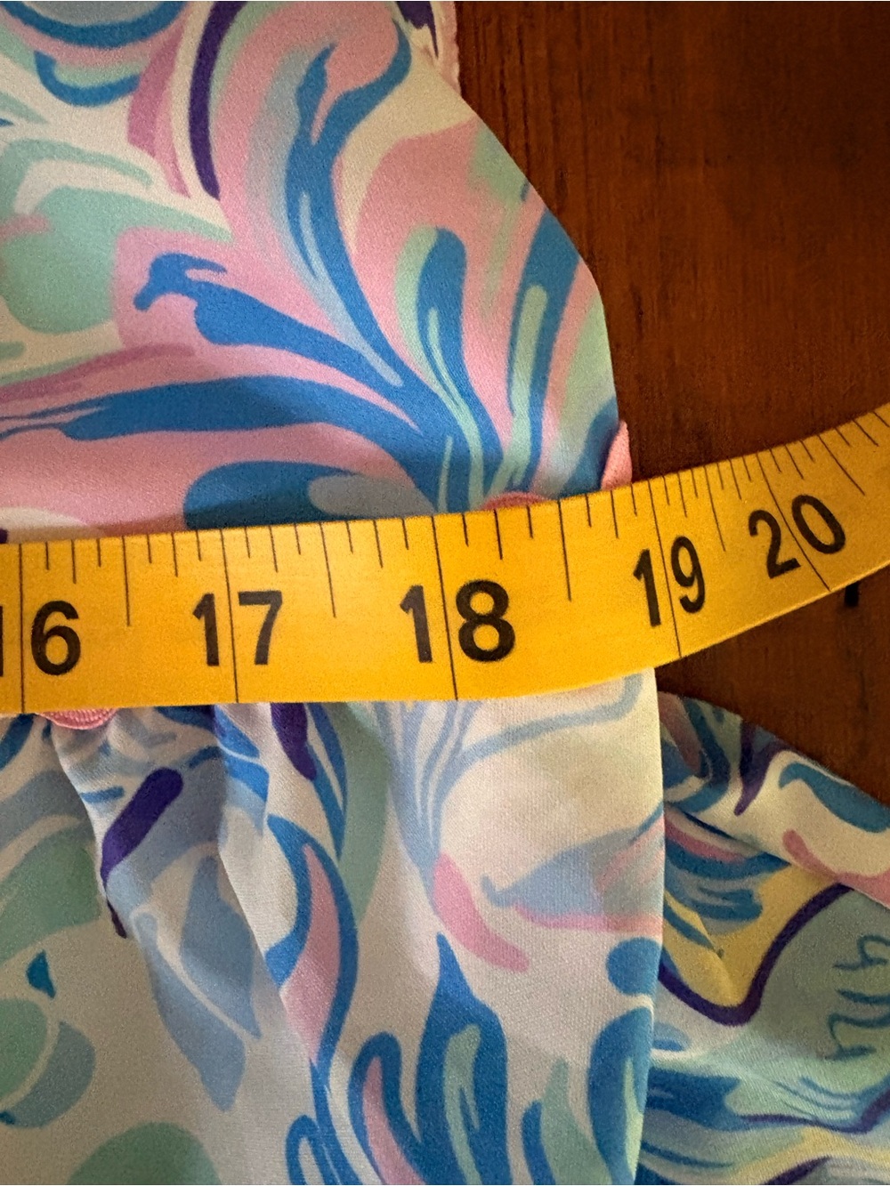 Simply Southern Preppy Coastal Tiered Rick Rack Watercolor Babydoll Dress Sz L - Picture 5 of 7